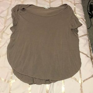 Brown flowy crop top